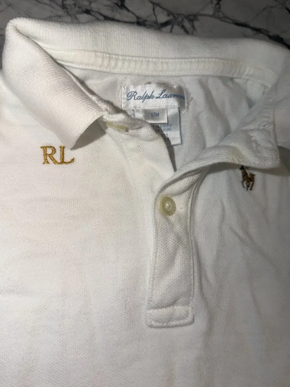 Polo Ralph Lauren Baby Boys 12 Months Embroidered Polo Cotton Coverall